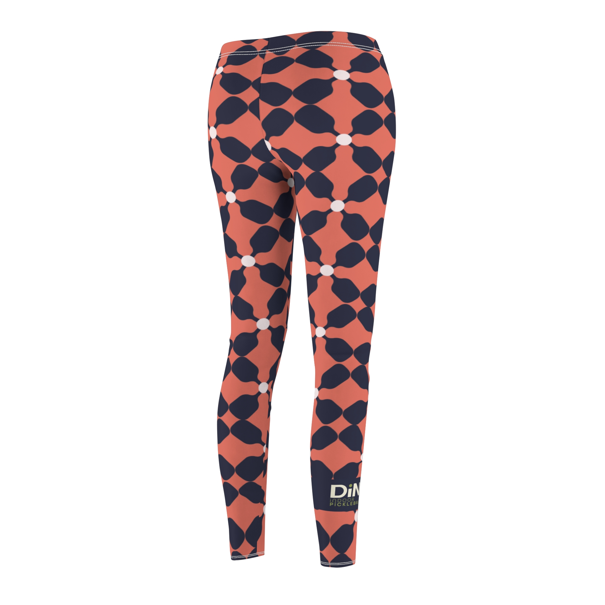 DiNK'D Women's Cut & Sew Casual Leggings - Coral - Image 5